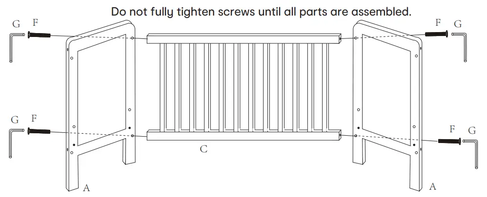 anko Rattan Wooden COt - STEP 2