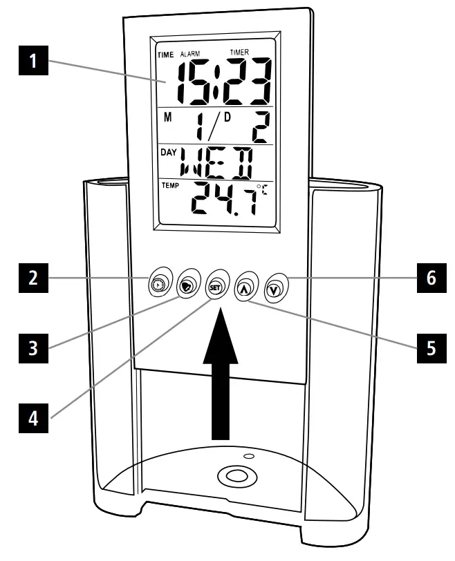 hama 00 186356 LCD Thermometer and Pen Holder - fig
