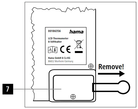 hama 00 186356 LCD Thermometer and Pen Holder - fig1