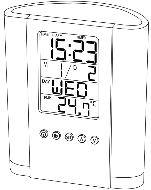 hama 00 186356 LCD Thermometer and Pen Holder