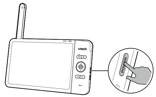 vtech RM7754HD 7-inch Smart Wi-Fi 1080p - Charge the parent unit battery before use