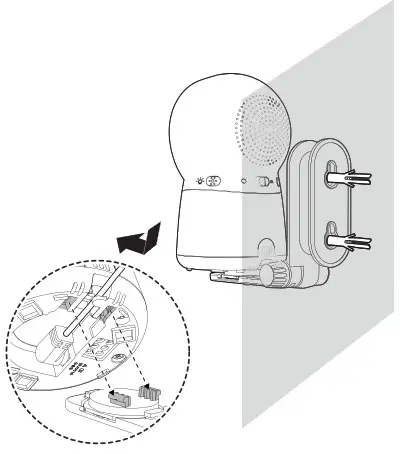 vtech RM7754HD 7-inch Smart Wi-Fi 1080p - mount the baby unit (optional) 4a