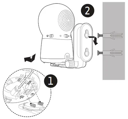 vtech RM7754HD 7-inch Smart Wi-Fi 1080p - mount the baby unit (optional) 4b