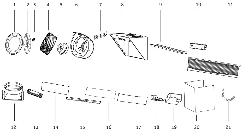 Haier HH S901GS Ventilation Hood - installation 3