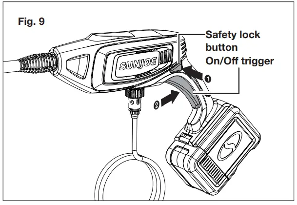 SNOW JOE 24V PP350 LTE P1 Cordless Portable Power Cleaner - flow is steady