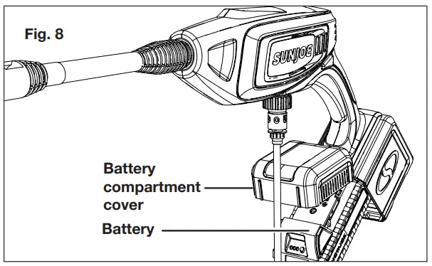 SNOW JOE 24V PP350 LTE P1 Cordless Portable Power Cleaner - water supply tap