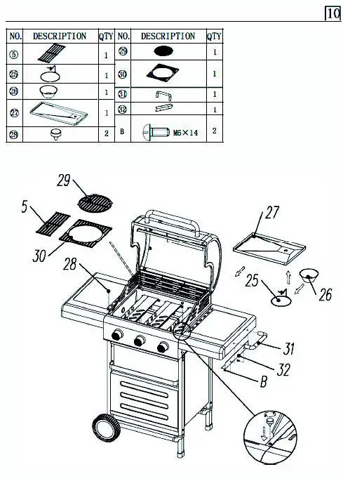 Dangrill-953063- Burner-Gas-BBQ-Grill-17