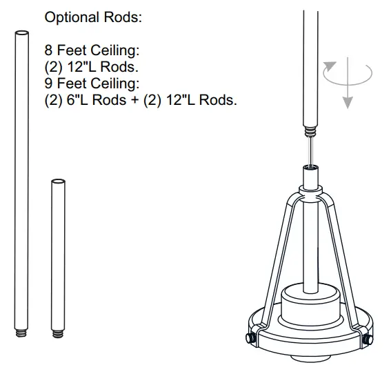 QUOIZEL QP5584BN 14 Inch Aged Brass Pendant Ceiling Light - FIG2