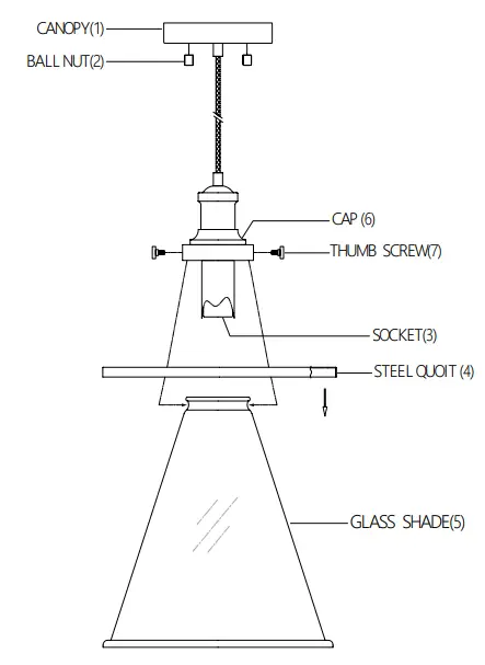 MERIDIAN M70121NB One Light Pendant
