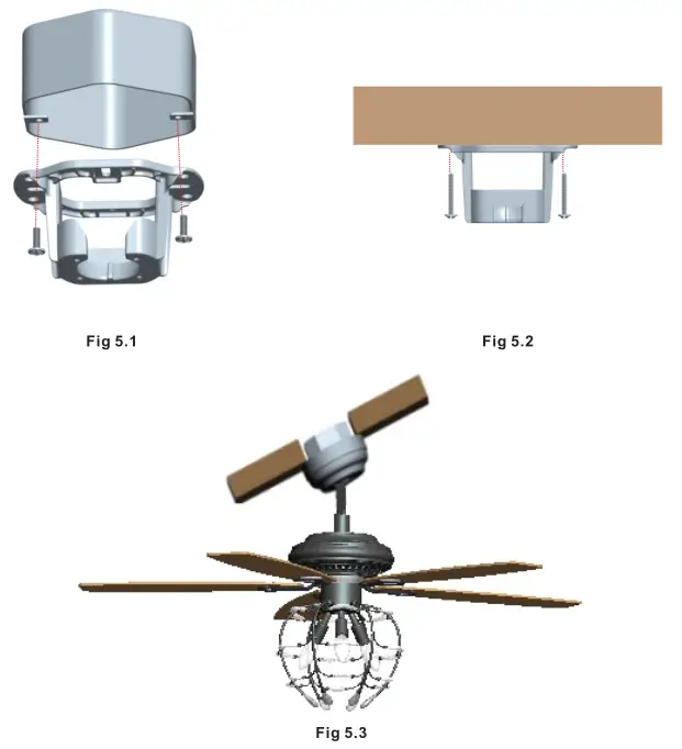 CARRO ADC525DL6 52 Inch 5 Blade Crystal Rustic Ceiling Fan-fig9