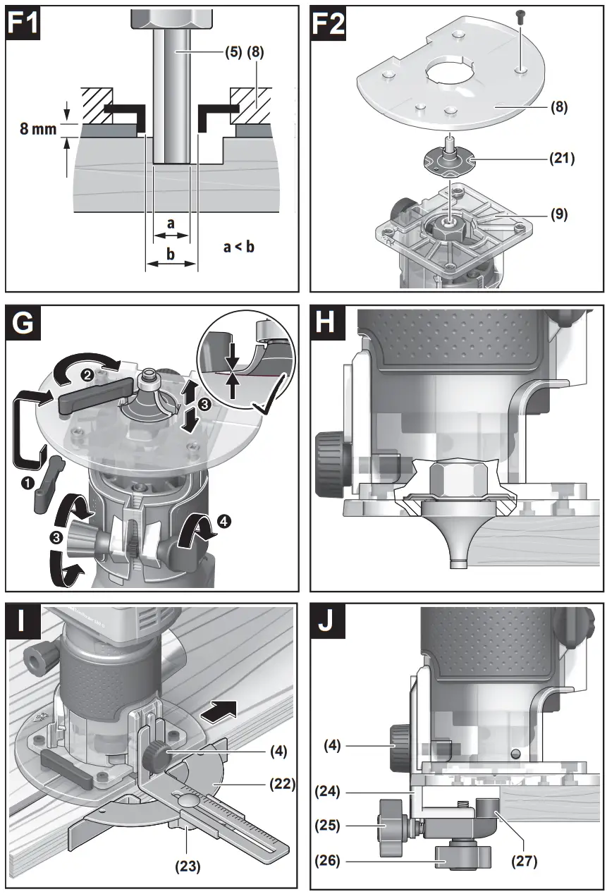 BOSCH AdvancedTrimRouter 18V 8 Li Ion Power Cordless Trimmer Route - fig2