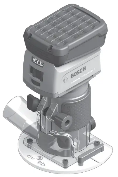 BOSCH AdvancedTrimRouter 18V 8 Li Ion Power Cordless Trimmer Route