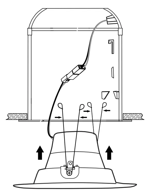 Installation Into Existing Recessed Fixture With Compatible Orange Connectors