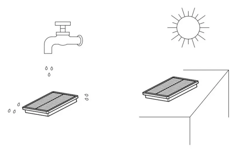 Air outlet HEPA filter cleaning