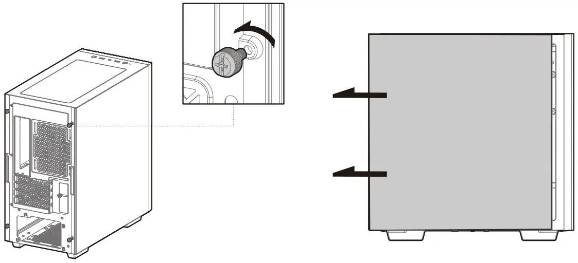 Removing the Tempered Glass Side Panel