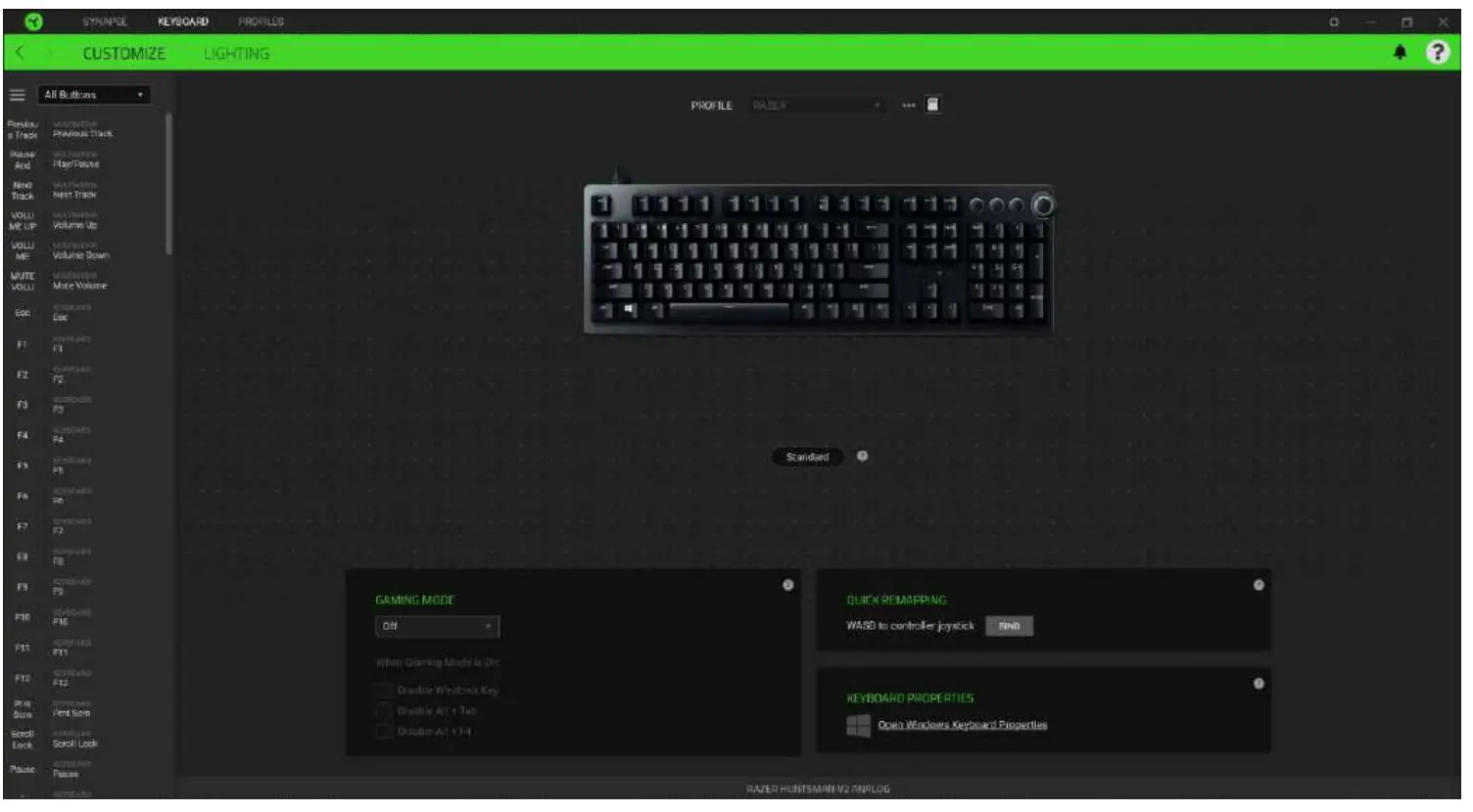 Configuring your razer huntsman v2 analog