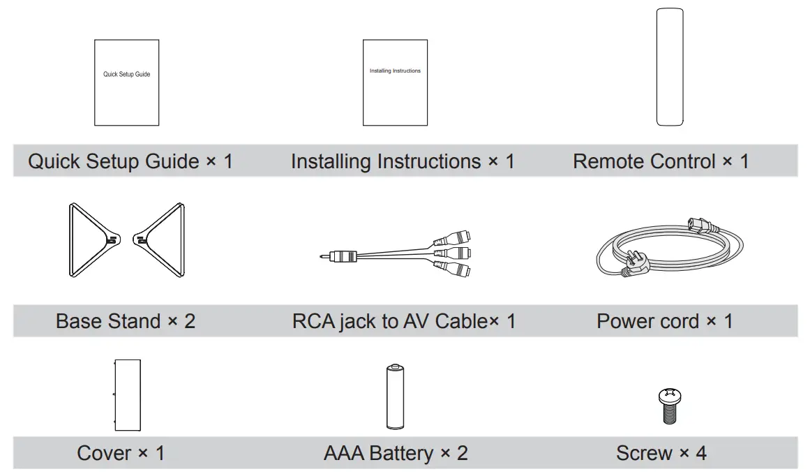Hisense 75U80G 8K ULED Android TV --- Accessories