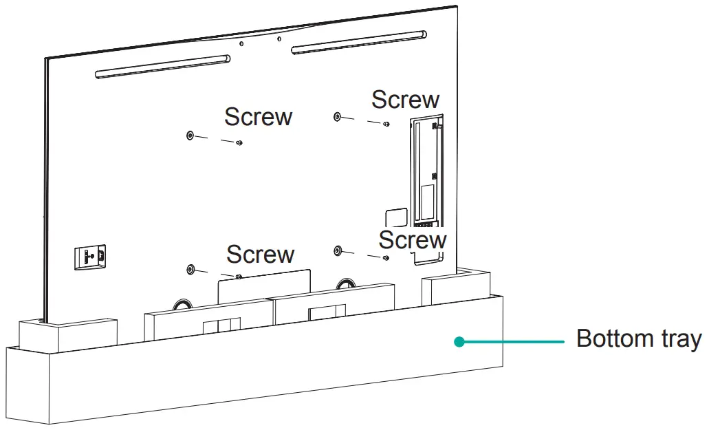 Hisense 75U80G 8K ULED Android TV --- Bottom tray