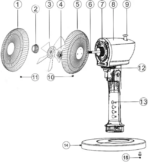 IZZY IZ-9023 Table Fan 01