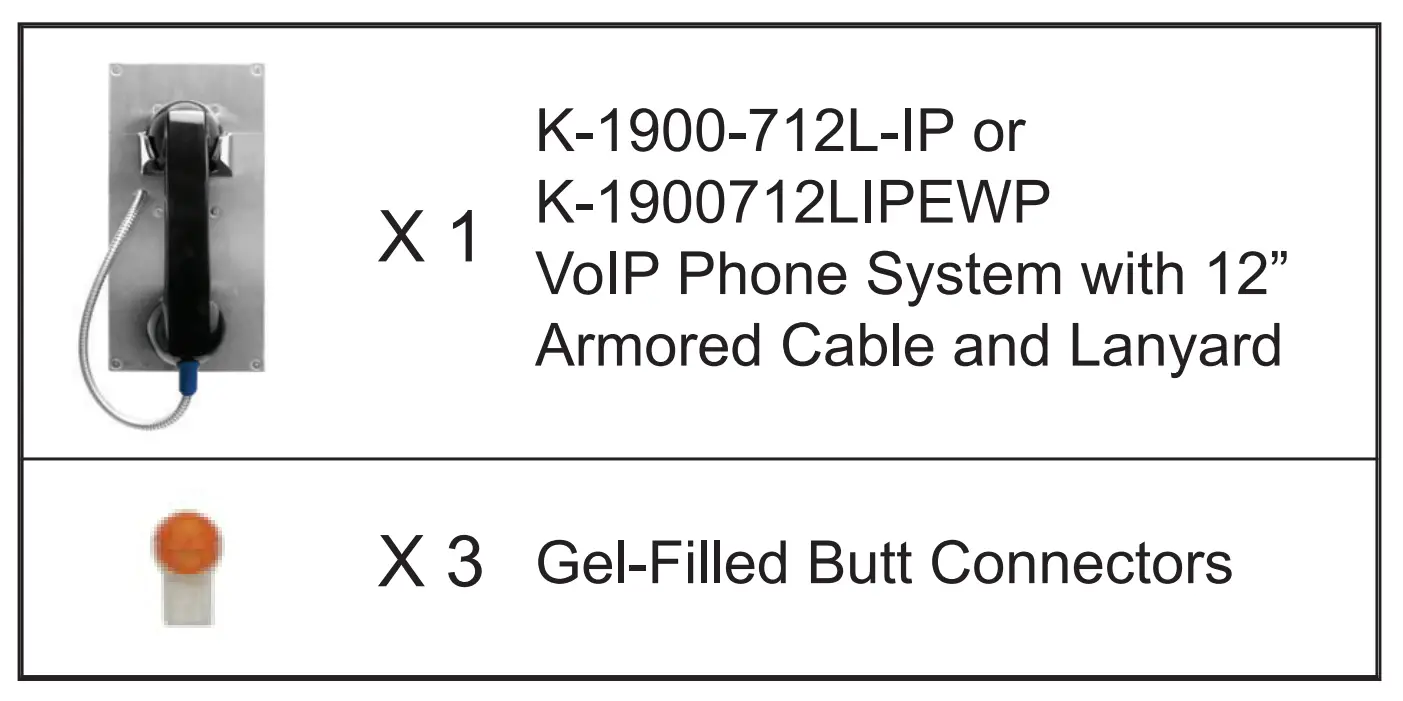VIKING K-1900-712L-IP Auto-Dialer VoiP Panel Phone - parts1