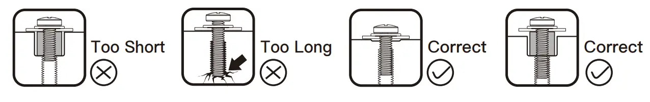 PERLESMITH PSTVS21 Swivel Universal TV Stand - Bolts2