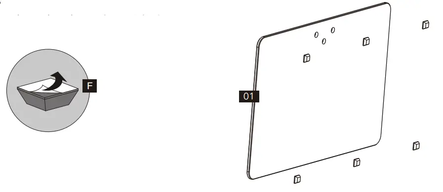 PERLESMITH PSTVS21 Swivel Universal TV Stand - Hardware9