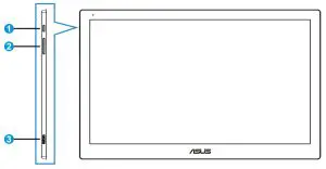 ASUS MB168B USB Monitor - Front view