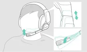 SENNHEISER SCBT12 GSP 370 Over Ear Wireless Gaming Headphones - Adjusting & wearing the headset