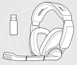 SENNHEISER SCBT12 GSP 370 Over Ear Wireless Gaming Headphones - Cover