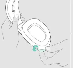 SENNHEISER SCBT12 GSP 370 Over Ear Wireless Gaming Headphones - Replacing the ear pads 2