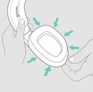 SENNHEISER SCBT12 GSP 370 Over Ear Wireless Gaming Headphones - Replacing the ear pads 3