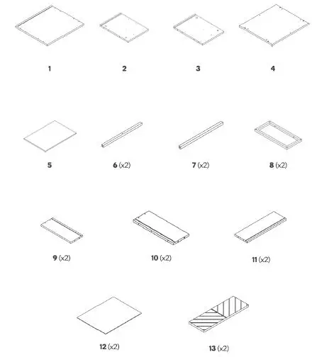 kogan OVPIZ2DNNA Pizzola 2 Drawer Nightstand fig1