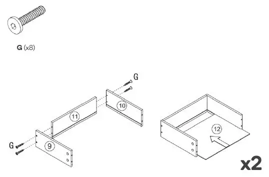 kogan OVPIZ2DNNA Pizzola 2 Drawer Nightstand fig10