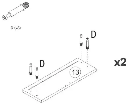 kogan OVPIZ2DNNA Pizzola 2 Drawer Nightstand fig11
