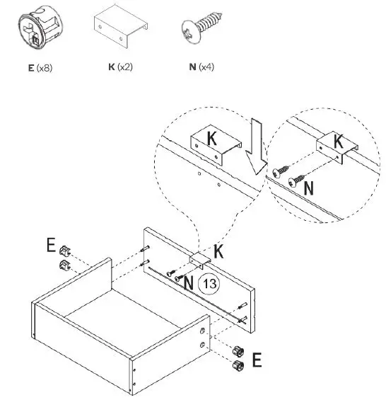 kogan OVPIZ2DNNA Pizzola 2 Drawer Nightstand fig12