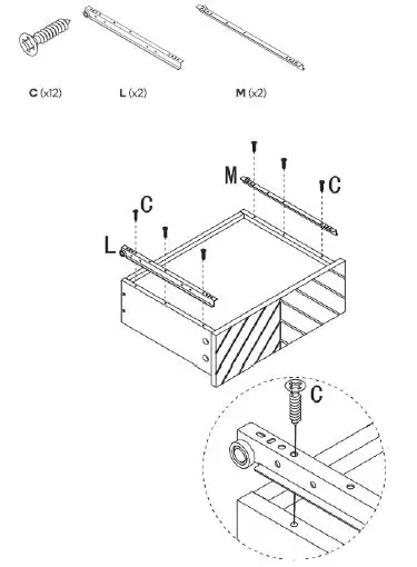 kogan OVPIZ2DNNA Pizzola 2 Drawer Nightstand fig13