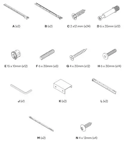 kogan OVPIZ2DNNA Pizzola 2 Drawer Nightstand fig2