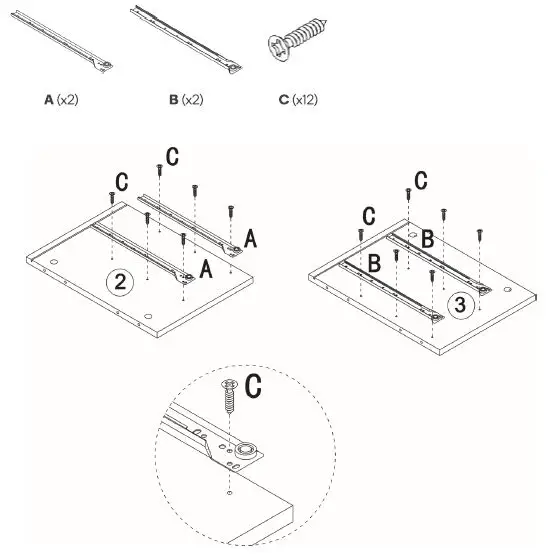 kogan OVPIZ2DNNA Pizzola 2 Drawer Nightstand fig3