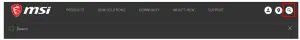 MSI website ad search