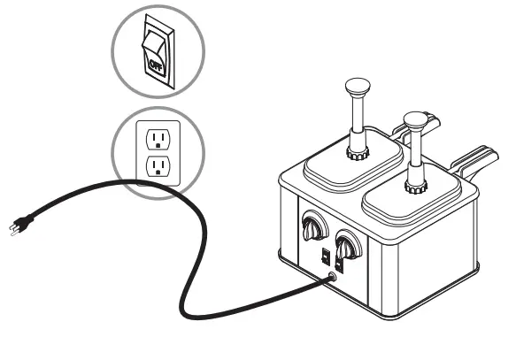 SERVER EZT EZ Topper 48 oz 1 Pouch Single Topping Warmer with Heated Spout - CAUTION- HOT