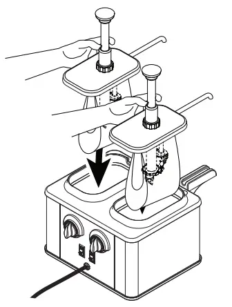 SERVER EZT EZ Topper 48 oz 1 Pouch Single Topping Warmer with Heated Spout - INSTALL PUMPS WITH