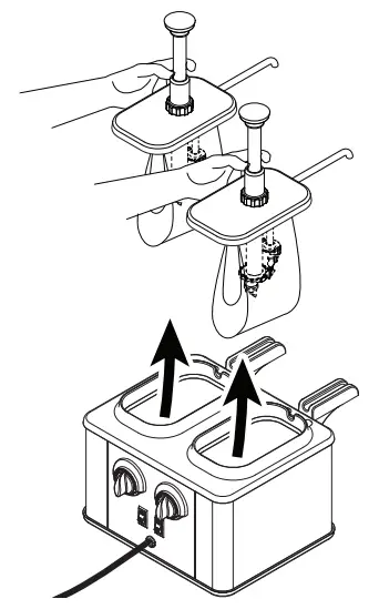 SERVER EZT EZ Topper 48 oz 1 Pouch Single Topping Warmer with Heated Spout - REMOVE PUMPS
