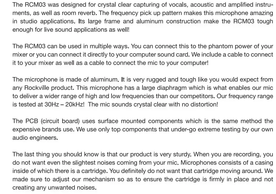 ROCKVILLE Condenser Microphone - Overview