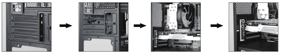 LC POWER M ATX 2016MB Case System- GPU installation