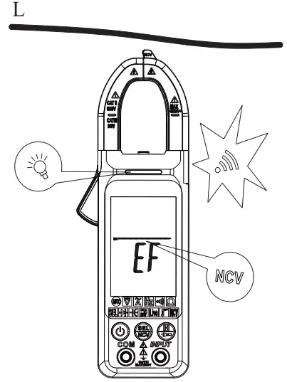 Banggood Intelligent Digital Clamp Multimeter - flash
