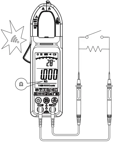 Banggood Intelligent Digital Clamp Multimeter - measurement2