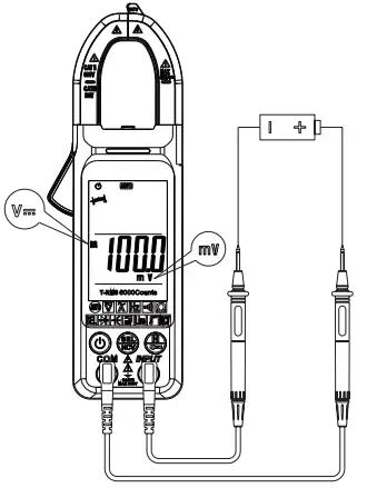 Banggood Intelligent Digital Clamp Multimeter - shows
