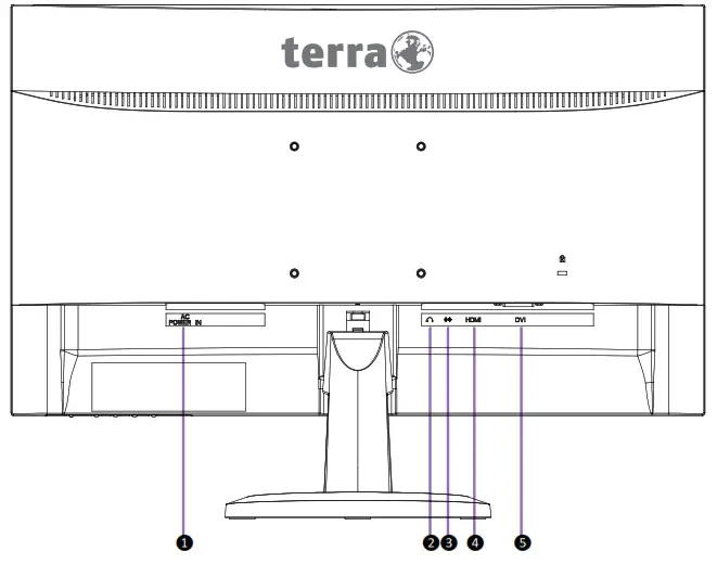 terra 2447W 23 6 Inch LED LCD Monitor- Rear View