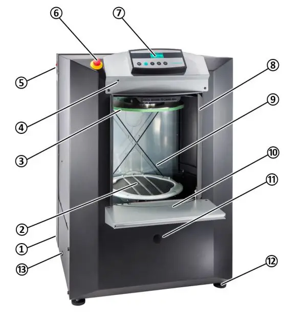 Collomix ROTA X.40 Biaxial Mixer Instructions - Machine components