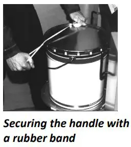 Collomix ROTA X.40 Biaxial Mixer Instructions - Securing the handle